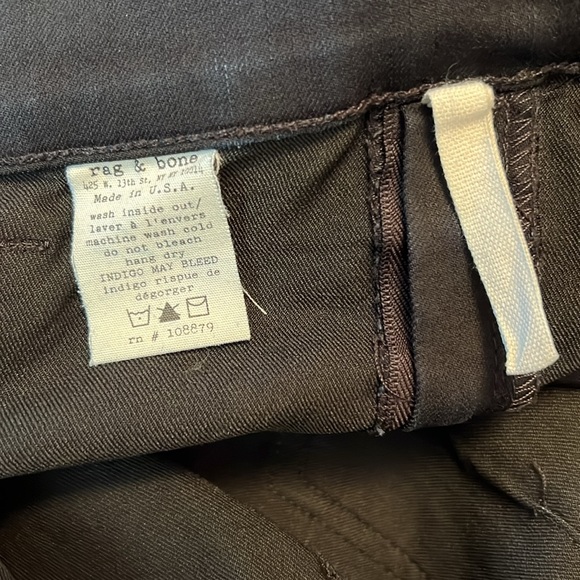 Rag & Bone Size 26 Pre-Owned Black Skinny Stretch Jeans Leg Zipper (0360) - Picture 9 of 11